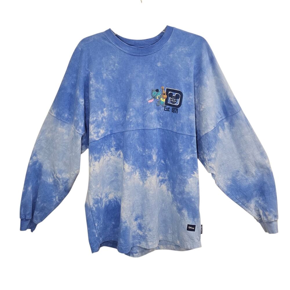 Disney Adult Spirit Jersey - Disney World - Stitch Under Palm Trees Tie-Dye Sz M